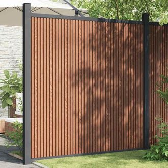 Berkfield Home Fence Panel WPC Brown 173x186 cm