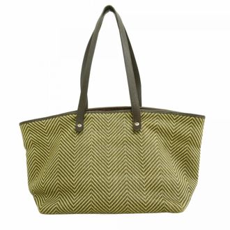 Herm&egrave;s Beige Polyester Tote Bag (Pre-Owned)