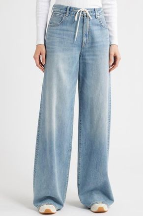 Madewell Superwide Leg Drawstring Jeans in Daffodill Wash at Nordstrom, Size 25
