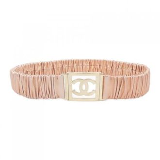 Chanel Pre-owned Belts, female, Beige, Size: ONE SIZE Pre-owned Fabric Belt