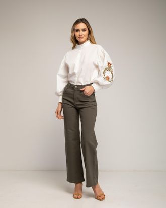 Tantra Basic wide leg jeans met een hoge taille
