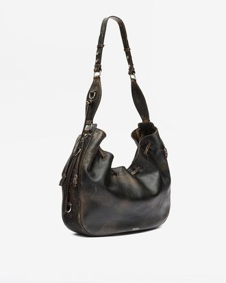 Isabel Marant Bolton Hobo Bag In Leather - Vintage Brown - Isabel Marant