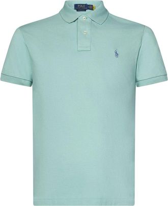 Polo Ralph Lauren Groene Polo T-shirt met Pony Borduursel - Heren - Polos - Groen - 2XL - Katoen - Tops