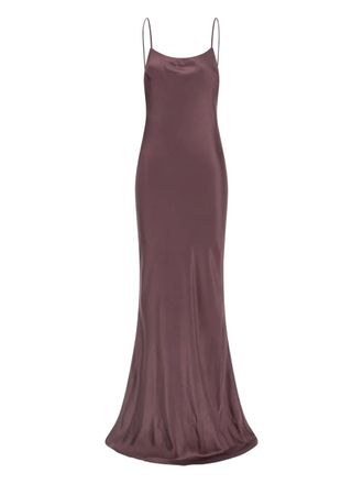 Andamane Ninfea avondjurk - Bruin