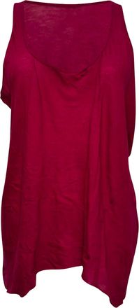 Rick Owens Loose Tank Top in Pink Cotton