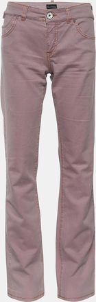 Emporio Armani Pale Pink Denim Straight Fit Jeans