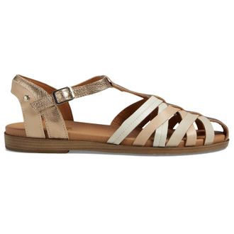 Pikolinos Formentera W8Q Leather Womens Flats Sandals - Champagne - Size:UK 6-6.5