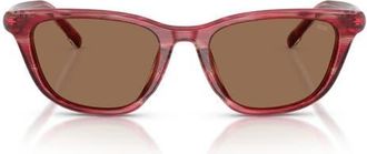 Diesel 52mm Cat Eye Sunglasses in Striated Red/dark Brown at Nordstrom