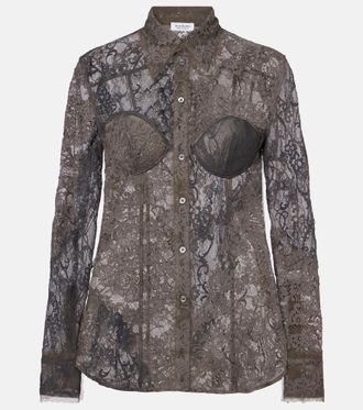Acne Studios Cotton-blend lace shirt