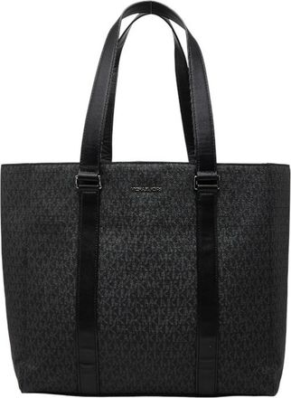 Michael Kors Black Pvc Leather Handbag Tote Bag (Pre-Owned)