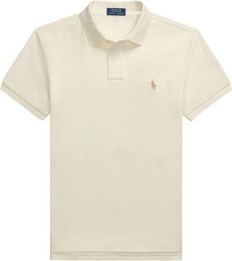 Ralph Lauren Polo in piqu&eacute; slim fit - - Tops - Uomo - Beige - M