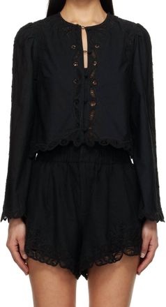 Sea New York Elke Soutache Top In Black