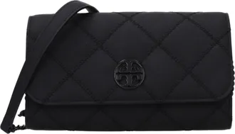 Tory Burch Black Leather Clutch Womens Bag