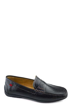 Marc Joseph New York Hamilton Place Leather Penny Driver Loafer in Black Napa at Nordstrom, Size 10.5