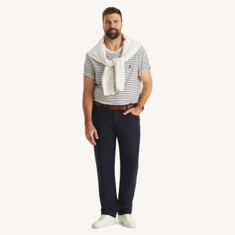 Nautica Big & Tall Linen Straight Stretch Pant