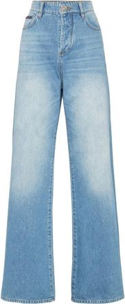 Philipp Plein Denim Skater Fit Broek - Dames - Loose Fit Jeans - Blauw - W27 - Denim - Jeans