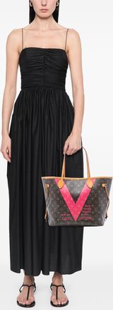Louis Vuitton Pre-owned Womens Monogram V Neverfull Mm - Brown Textile - One Size