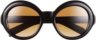 Prada 53mm Gradient Round Sunglasses in Black at Nordstrom