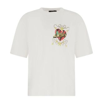 Amiri T-shirt met grafische print - Heren - Tops - Wit - Maat: XL Katoen