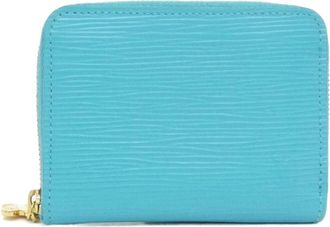 Louis Vuitton Blue Leather Coin Purse/Coin Case (Pre-Owned)