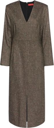 Elena Miro Vestido Midi 7047P0 - Dresses - Mujer - Marr&oacute;n - 2XL