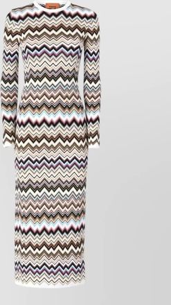 Missoni zigzag knit midi dress