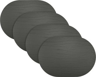 Fortessa Set Of 4 Strata Oval Leather Placemats