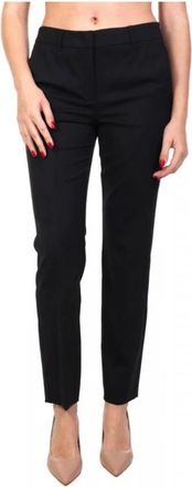 Marella Dames, Broeken, Zwart, Maat: L Leer