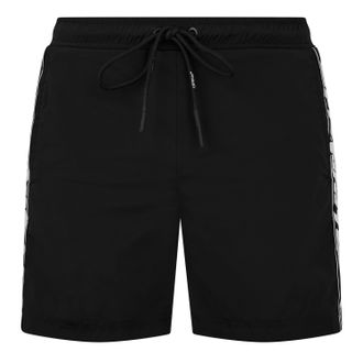 Off-white Mens Off White ATHL Logo Band Swim Shorts in Black-White - Size Small