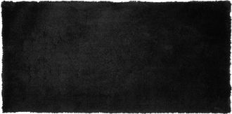 Beliani Beliani - Alfombra Negra 80 X 150 Cm Poli&eacute;ster Hecho A Mano Pelo Largo Evren