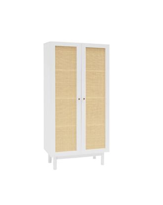 Deco Wood Armario de madera maciza en acabado blanco 80x180cm