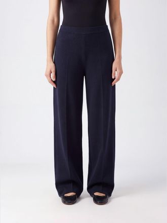 MRZ Pure Virgin Wool Knit Palazzo Trousers with High Elastic Waist