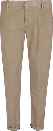 Dondup Low-Rise Slim Fit Cuffed Trousers in Fine Corduroy