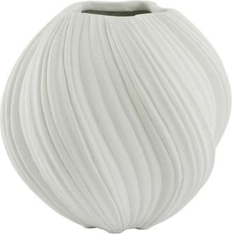 Light & Living Vaso Light & Living Yatung De Piedra En Crema Brillante - &Oslash;34x32