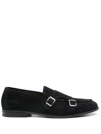 Doucal's Navy Blue Suede Loafers
