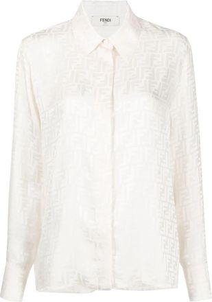 Fendi Ff Silk Oversized Shirt
