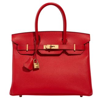 Herm&egrave;s Herm&egrave;s Birkin 30 Epsom Rouge De Coeur Gold-Tone Hardware