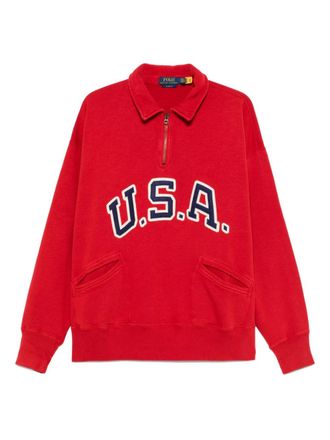 Polo Ralph Lauren embroidered-logo sweatshirt - men - Polyester/Cotton - M