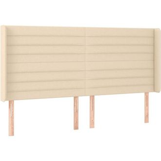 vidaXL Cabecero Con Led De Tela Color Crema 203x16x118/128 Cm Vidaxl