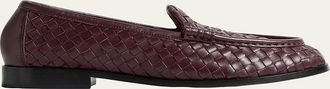 Bottega Veneta Silenzio Intrecciato Leather Loafers