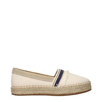Eleventy Espadrillas Damens Stoff Beige/Elfenbein