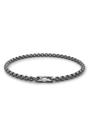 Miansai Mens Annex Venetian Chain Bracelet in Oxidized Silver/Brushed at Nordstrom, Size Medium