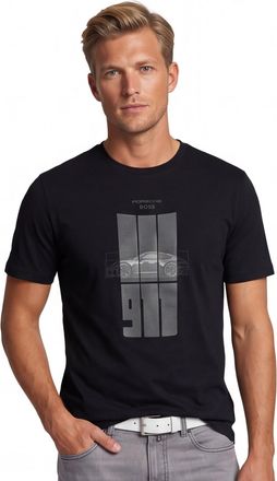 HUGO BOSS BOSS Green t-shirt zwart Porsche lijn katoen