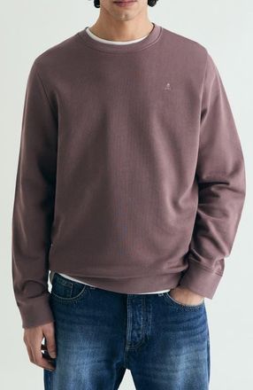 Scalpers Wash Embroidered Sweatshirt in Burgundy at Nordstrom, Size Xx-Large