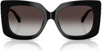 Jimmy Choo London 54mm Gradient Butterfly Sunglasses in Black /Gradient Grey at Nordstrom