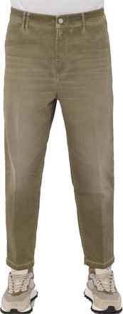 Cycle Chino Over Cropped Old Dyed Straight Jeans - Heren - Regular Fit Jeans - Groen - W33 - Polyester - Jeans