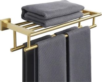 OEM Toallero De 40 Cm Con Dos Soportes De Pared Para Toallas, Acabado En Acero Inoxidable Sus 304 Cepillado Color Oro