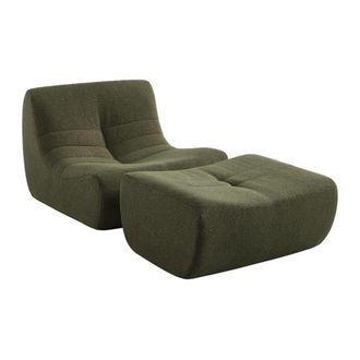 Sweeek Sill&oacute;n envasado al vac&iacute;o de borreguito texturizado con reposapi&eacute;s