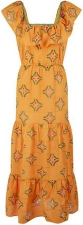 Nafnaf Zomerjurk - Dames - Zomerkleedjes - Oranje - S - Katoen - Kleedjes