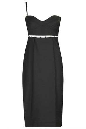 ANNA OCTOBER Black Devon Sheath Dress